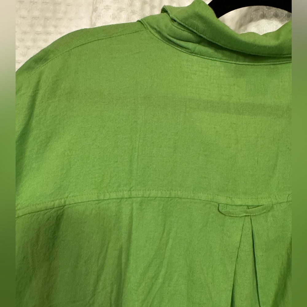 Old Navy Linen “Boyfriend” Shirt - Lime Green, XL Tall - Picture 3 of 5